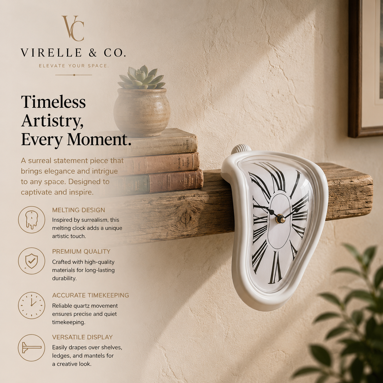 Virelle & Co Dalí Statement Clock — Hero Image
