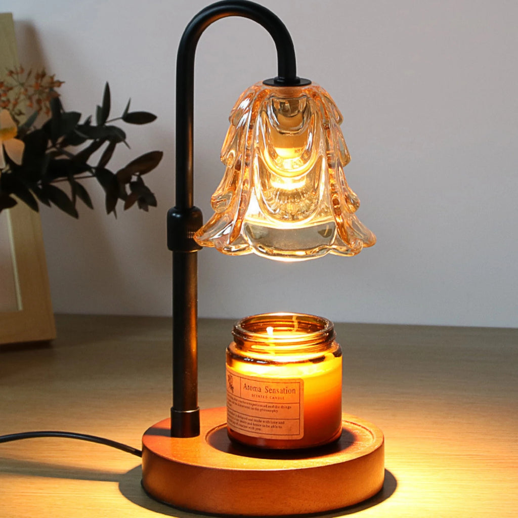 Virelle™ Floral Candle Warmer Lamp with Timer & Adjustable Brightness