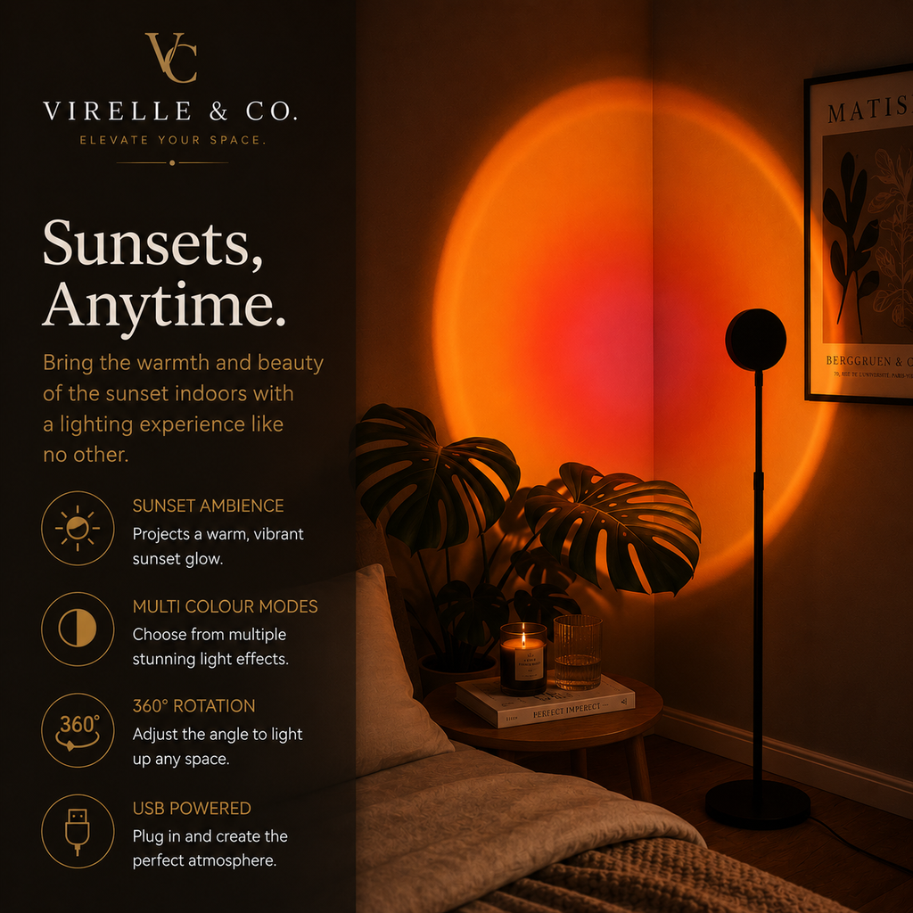 Virelle & Co Sunset Glow Projector — Hero Image