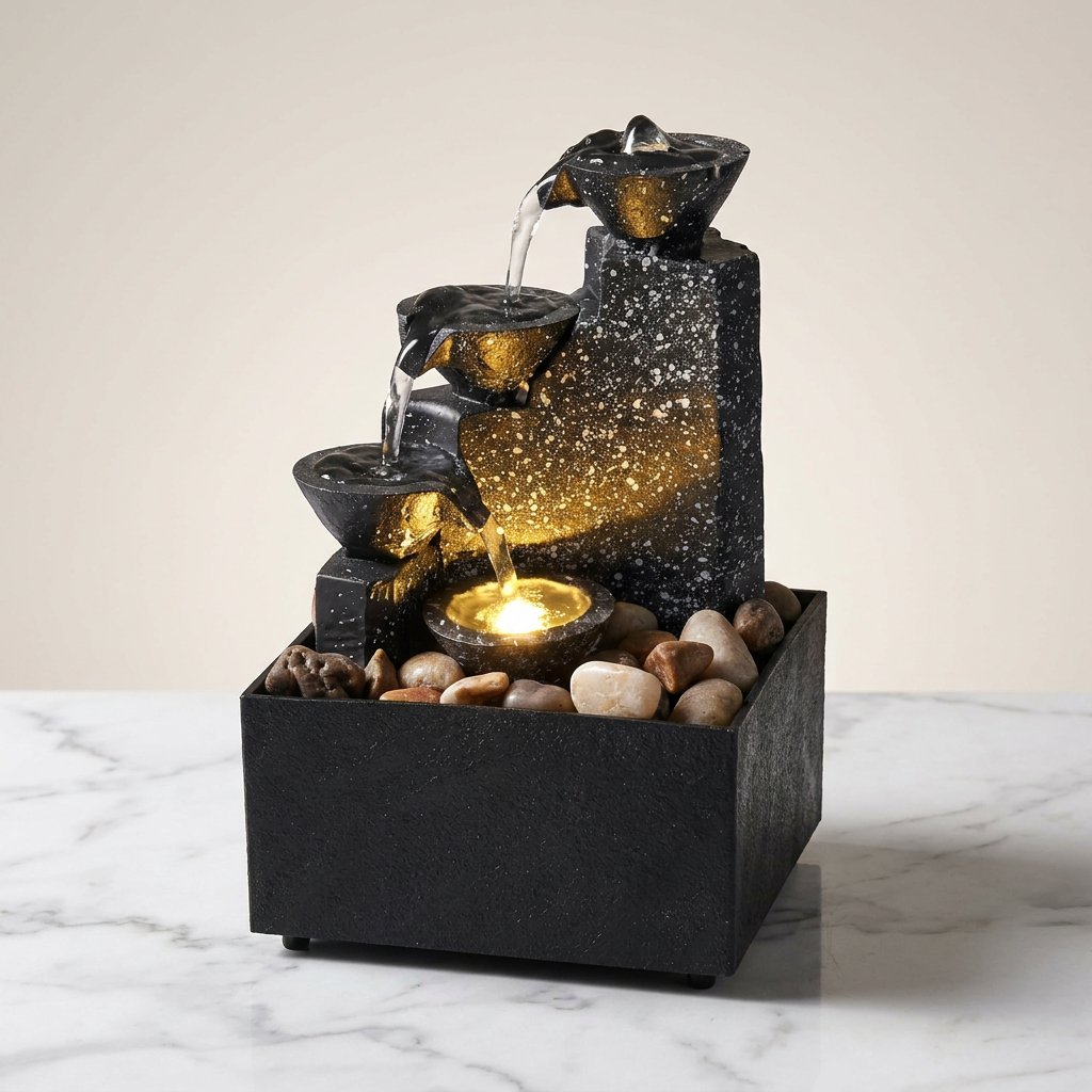 Virelle & Co Zen Flow Fountain — marble surface product shot