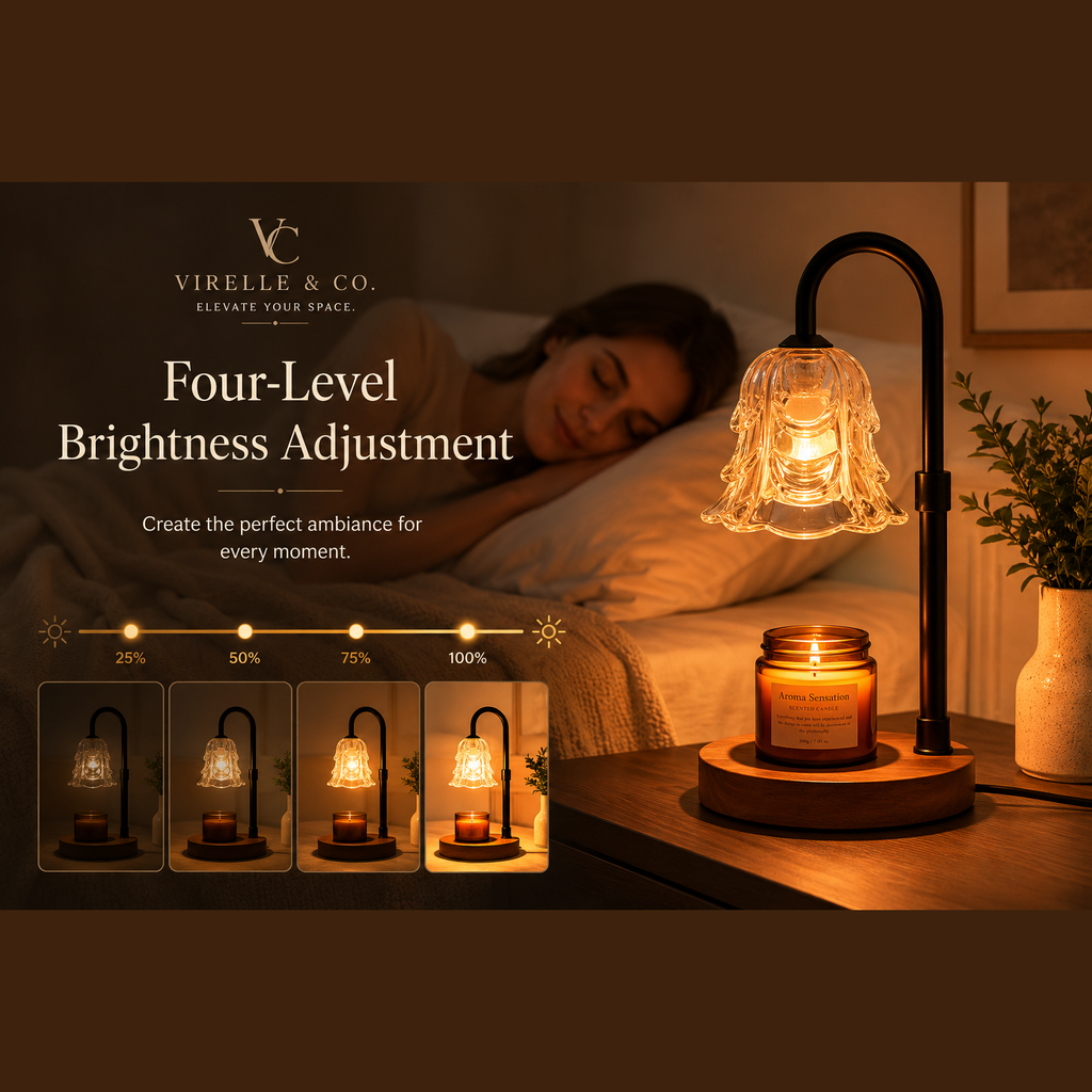 Virelle & Co Floral Candle Warmer Lamp - feature detail 1
