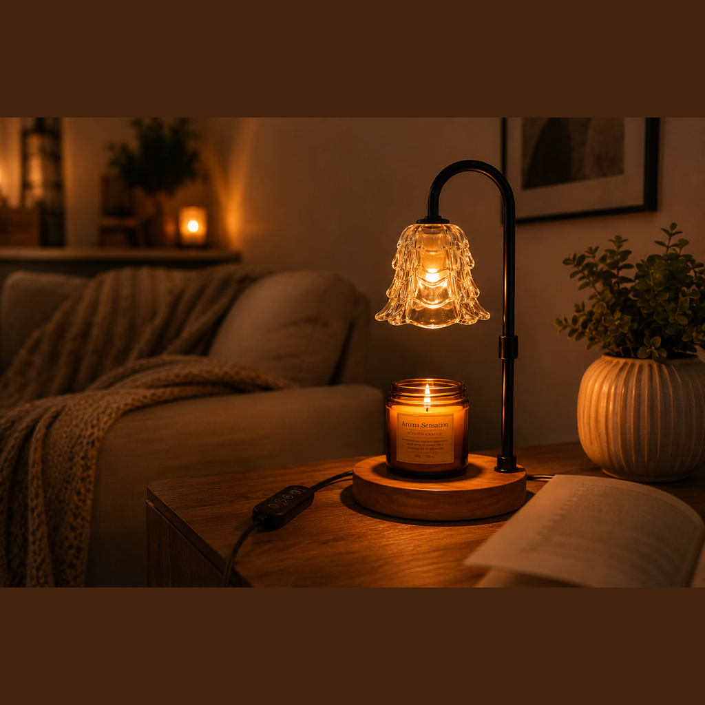 Virelle & Co Floral Candle Warmer Lamp - lifestyle image 5
