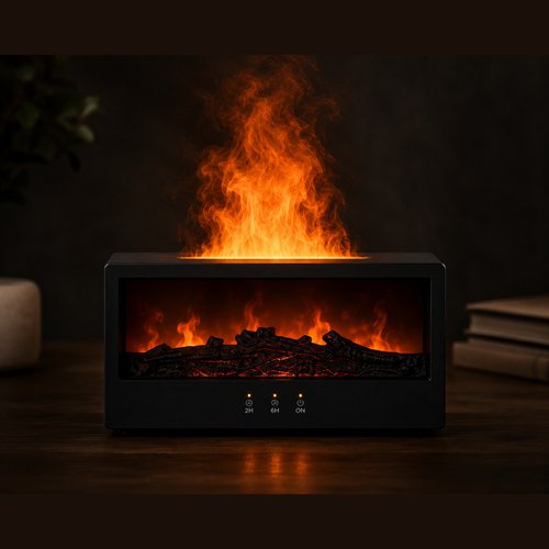 Virelle & Co Fireplace Aroma Diffuser - flame effect detail