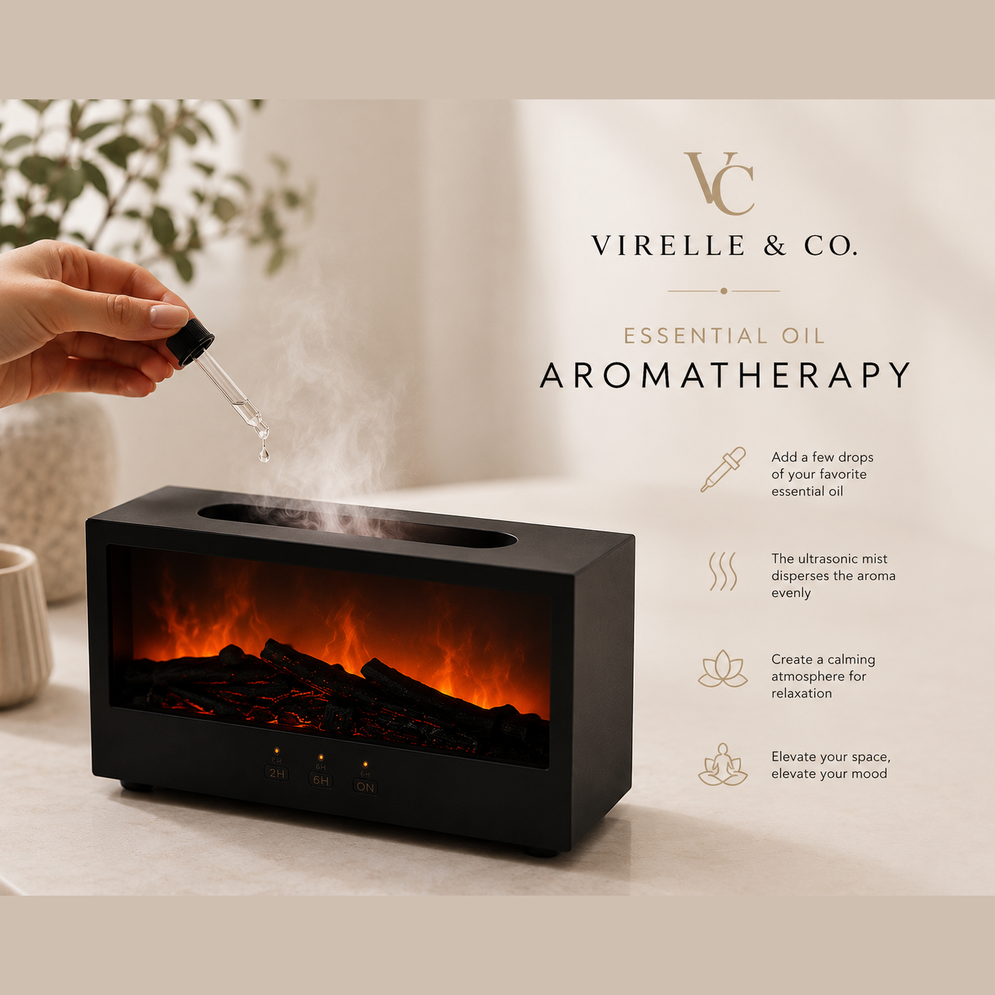 Virelle & Co Fireplace Aroma Diffuser - colour mode 2