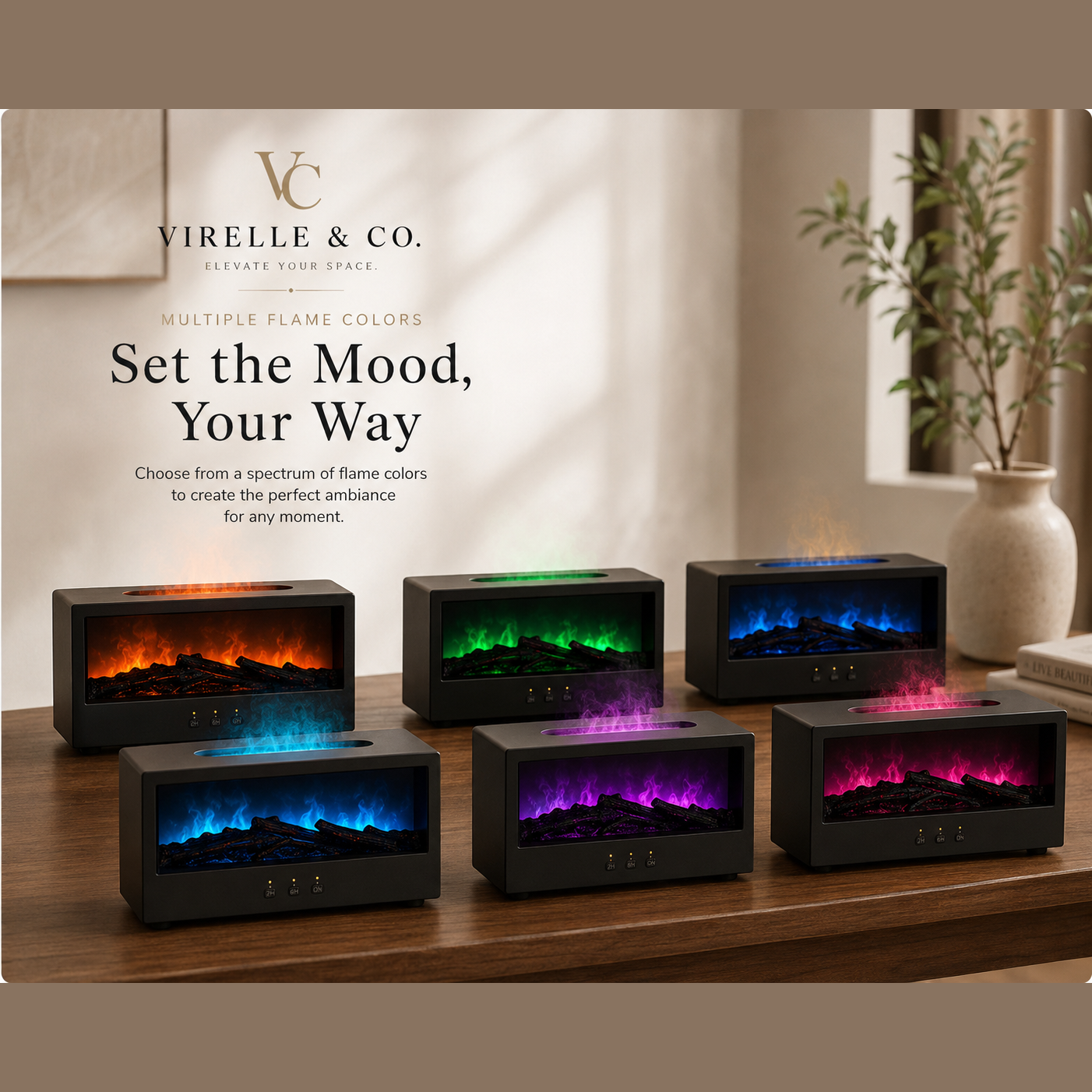 Virelle & Co Fireplace Aroma Diffuser - remote control