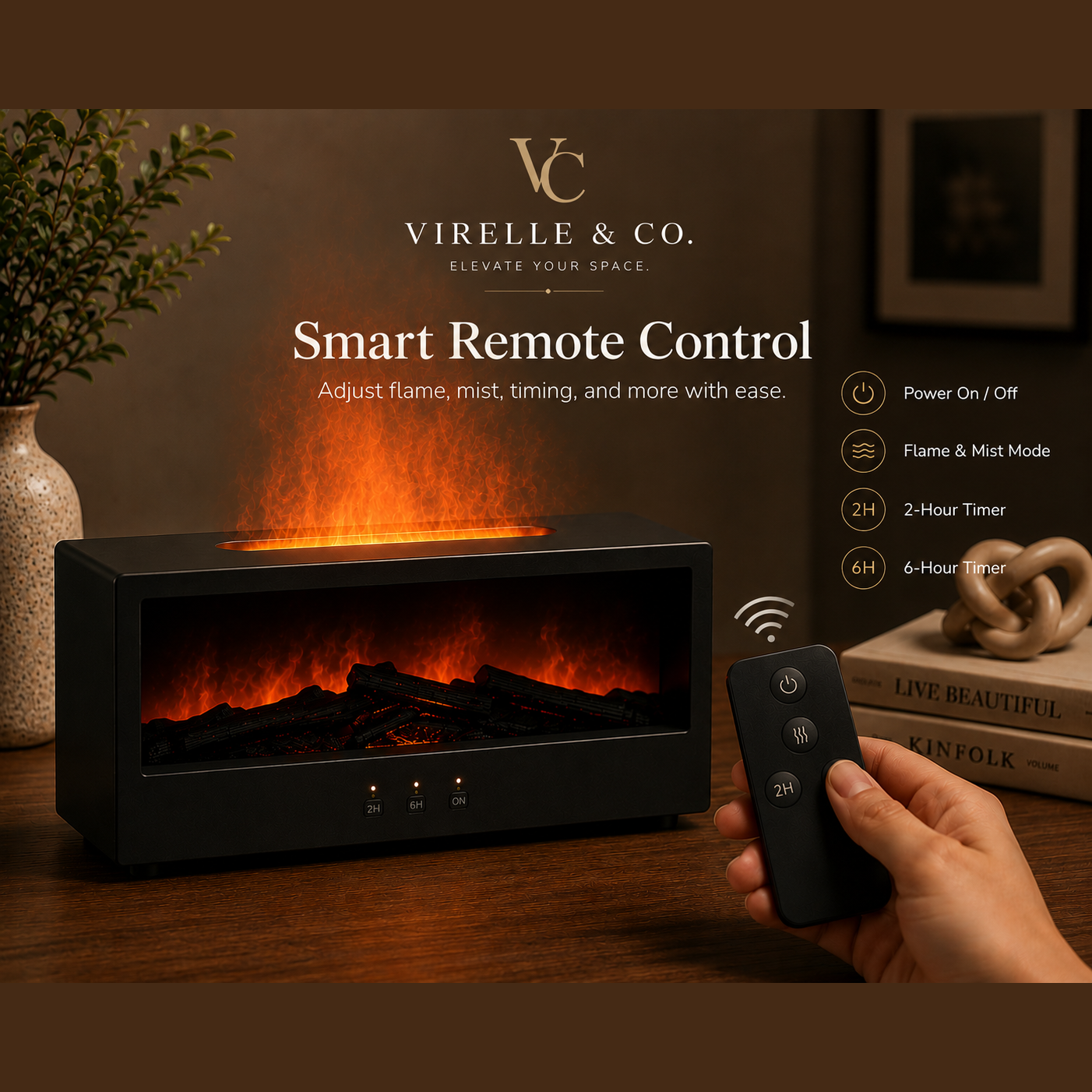 Virelle & Co Fireplace Aroma Diffuser - mist detail